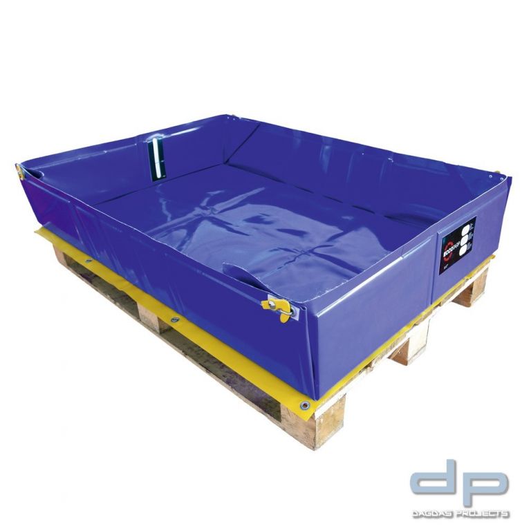 Faltbare Auffangwanne Eccotarp Cargo, DP, 300 l, 1.240 x 1.240 x 225 mm