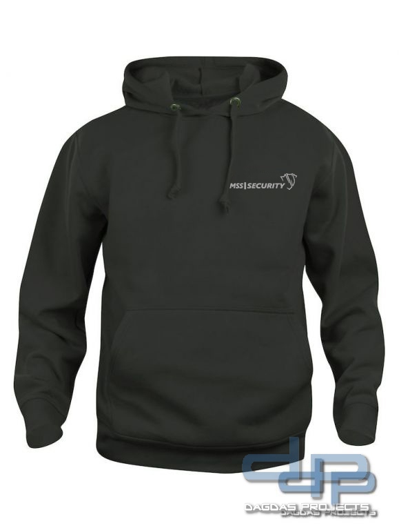 Hooded Sweat schwarz mit 3 Fach Sonderdruck MSS