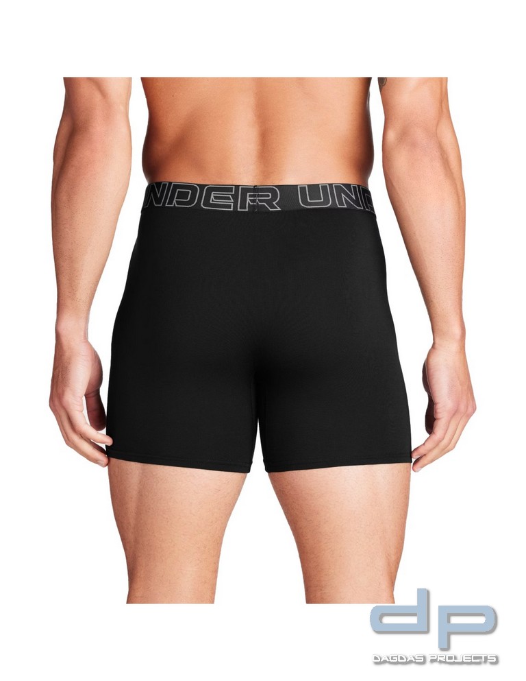Under Armour® Boxershort Performance Cotton, mit Eingriff, 6 Inch, 3er Pack