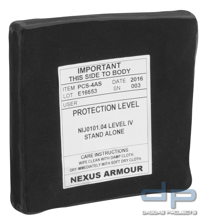 NEXUS Schutzplatte Level IV Stand Alone Seite
