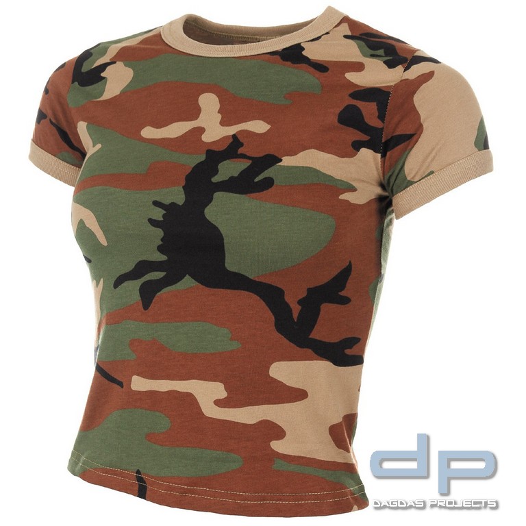 US T-Shirt, Damen, woodland