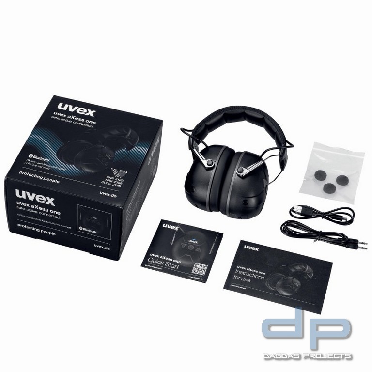 uvex aktiver Gehörschutz aXess one - SNR: 31 dB - mit Bluetooth®-Funktion