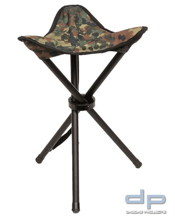 Dreibein Klapphocker flecktarn VPE 5