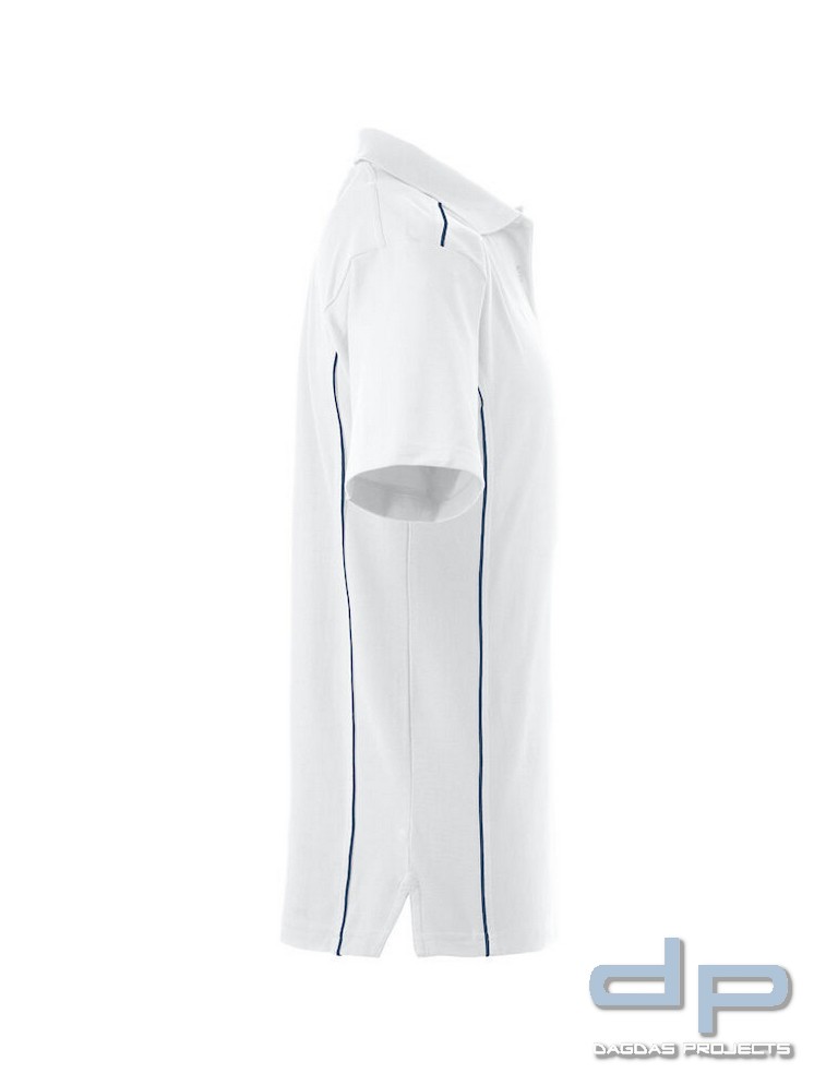 Behörden Polo Piqué Herren Weiß mit Wunschaufdruck