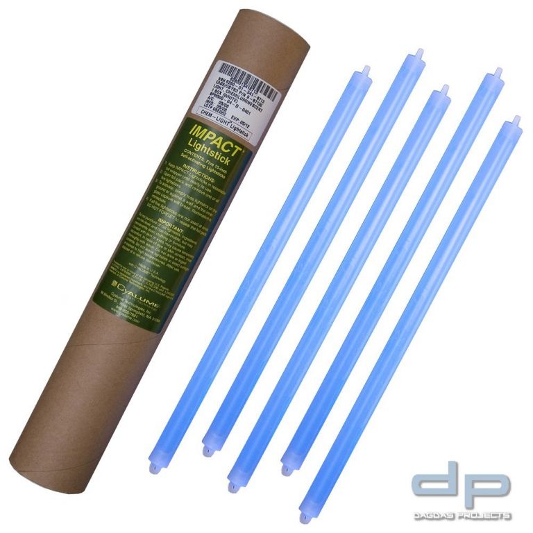 ChemLight 15″, 2 Endringe/blau, 38 cm, 8 h 20 Stück