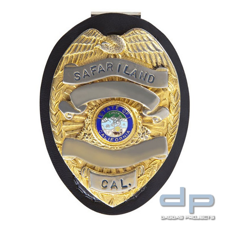 SAFARILAND® Abzeichen-/Badge Halterung mit Metallclip