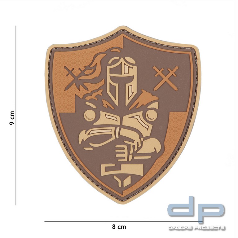 Emblem 3D PVC Ritter Schild braun