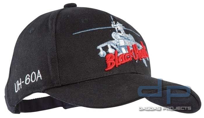 Baseball Cap Schwarz Black Hawk Sikorsky UH-60