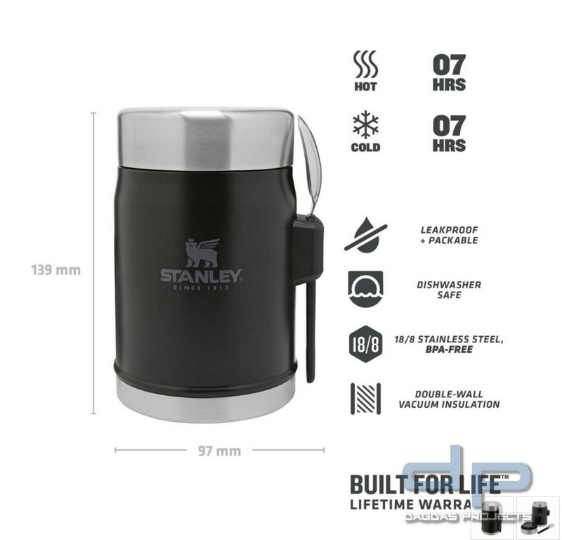 CLASSIC FOOD JAR + SPORK in verschiedenen Farben