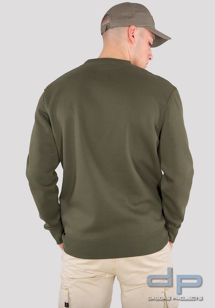 Alpha Industries Basic Sweater in Dunkeloliv Größe: S