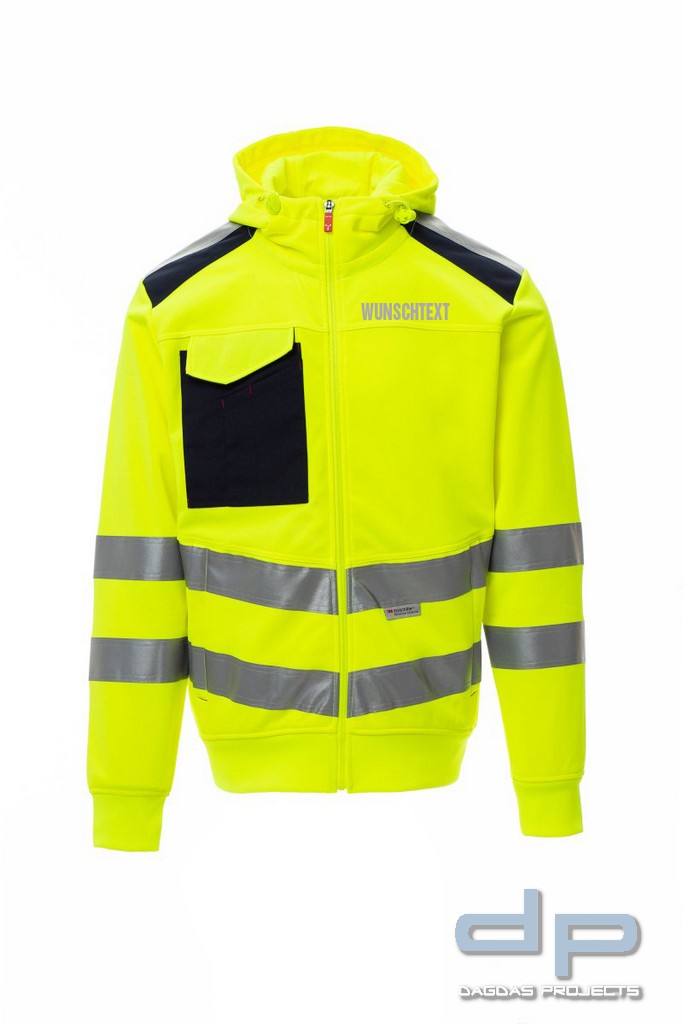 Payper Warnschutzjacke "LEADER" in verschiedenen Farben mit Wunschaufdruck in reflex silber