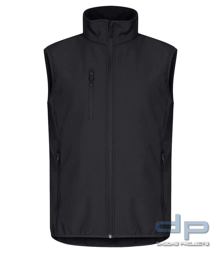 Behörden Herren Classic Softshell Vest mit Aufdruck nach Wunsch auf Brust und Rücken