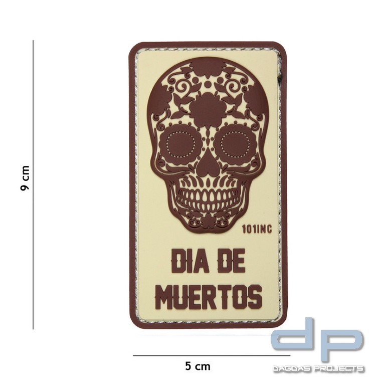 Emblem 3D PVC Dia de Muertos beige