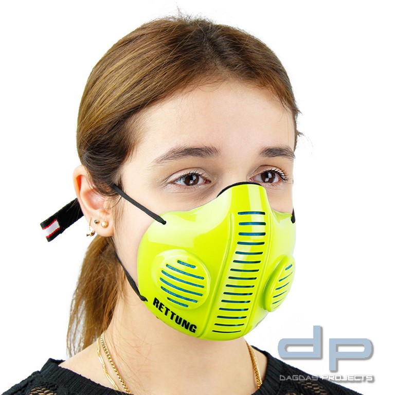 CASCO MASK 2.0 IN NEONGELB AUFDRUCK: RETTUNG