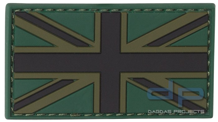 3D Rubber Patch Großbritannien Oliv