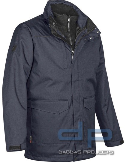 Men´s Vortex HD 3-in-1 System Parka in Schwarz und Navy mit Wunschaufdruck auf Brust und Rücken