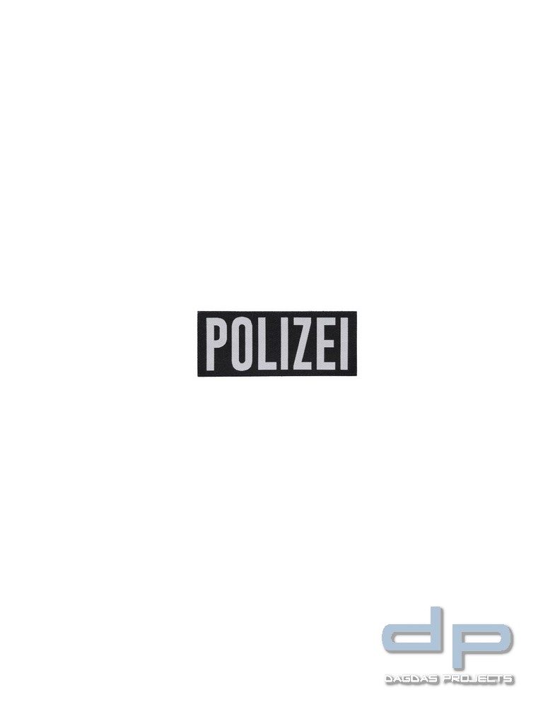 Aufschrift, nicht-reflektierend, POLIZEI, 13,5 x 5,5 cm