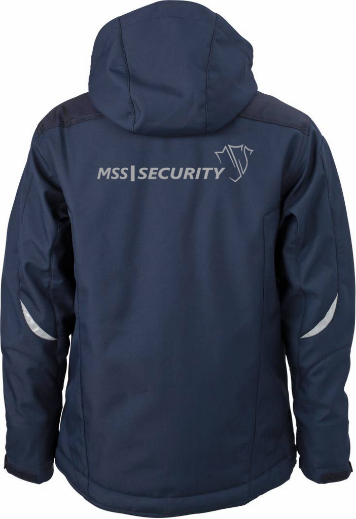 Behörden Softshell Jacke Navy mit 3 Fach Logo MSS