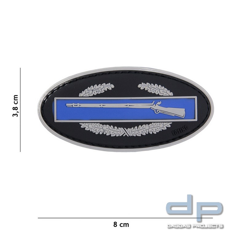 Emblem 3D PVC Infantry blau