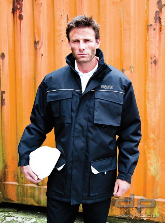 Long Coat Parka in verschiedenen Farben mit Wunschaufdruck in reflex silber