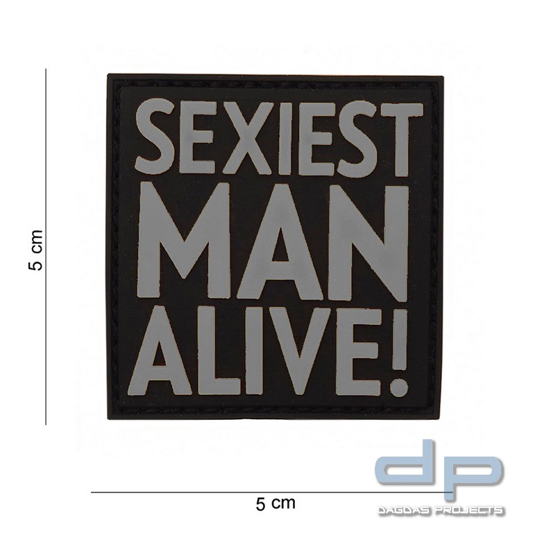Emblem PVC Sexiest Man Alive grau