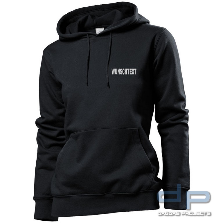 Woman Hooded Sweat mit Wunschtext in verschiedenen Farben