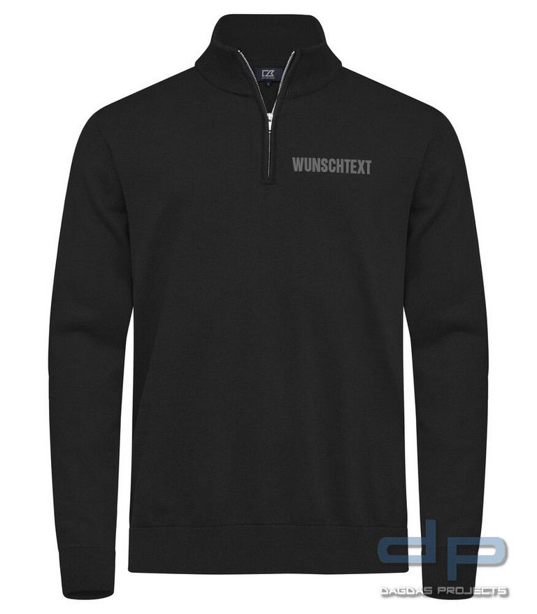 Oakville Half Zip Sweater Men in verschiedenen Farben mit Wunschaufdruck auf Brust und Rücken