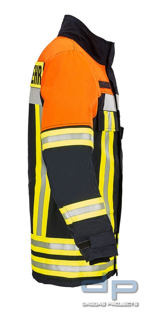 Einsatzjacke für Technische Hilfeleistung mit Nässesperre - Passe orange