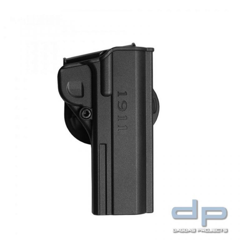 IMI DEFENSE® Paddleholster für 1911 Pistolen schwarz, rechts, 1911 m. 5" Lauf, BL 45 mm