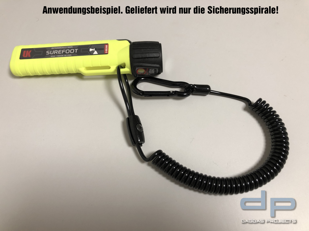 dp Sicherungsspirale zur Sicherung von Wertgegenständen schwarz