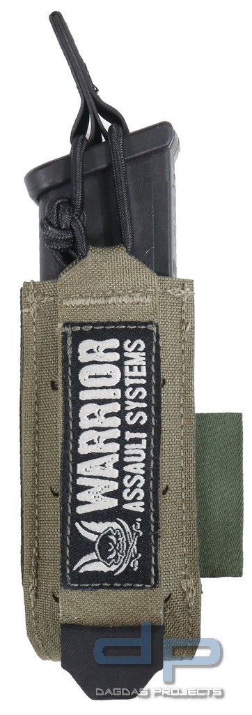 WAS Laser Cut Single Bungee Pistol Mag Pouch Ranger Green