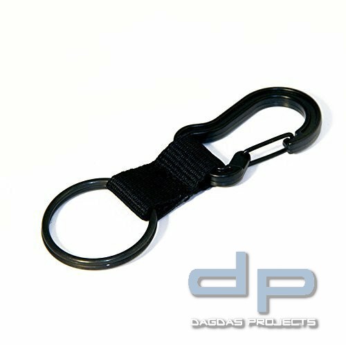 Karabiner mit Schlüsselring Chrom