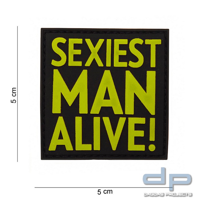 Emblem PVC Sexiest Man Alive gelb