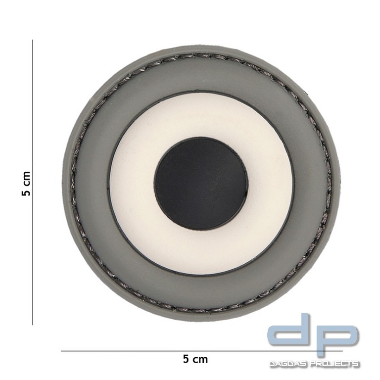 Emblem 3D PVC Dutch Air Force grau