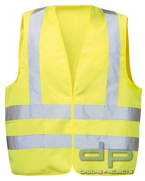 Polyester Warnschutzweste in Gelb