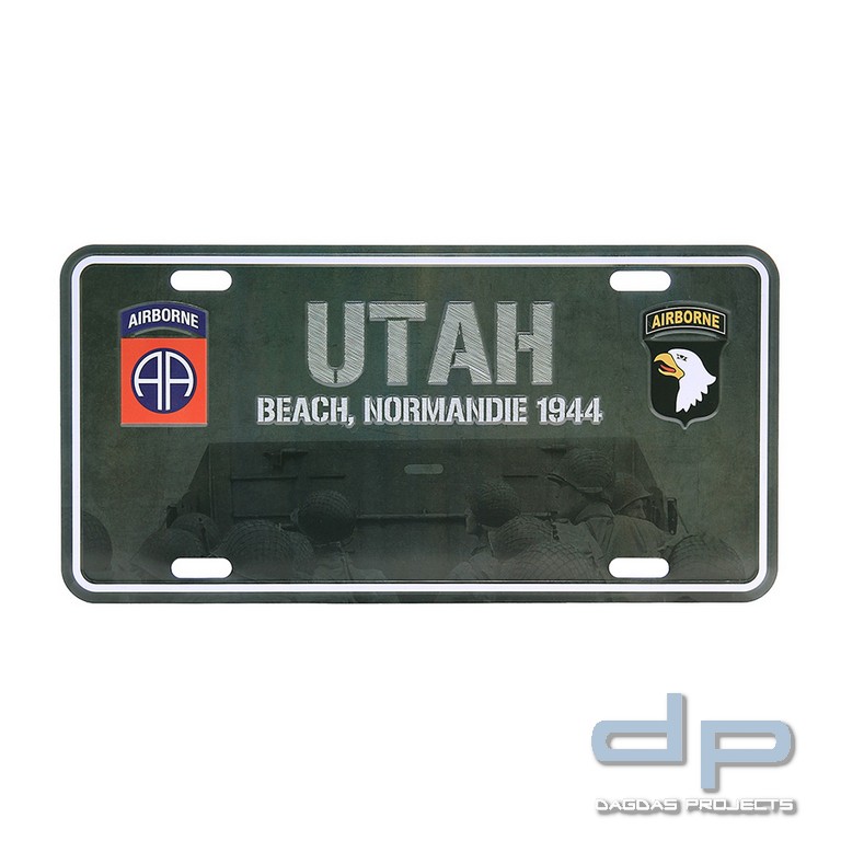 Nummernschild Utah Beach Normandie 1944