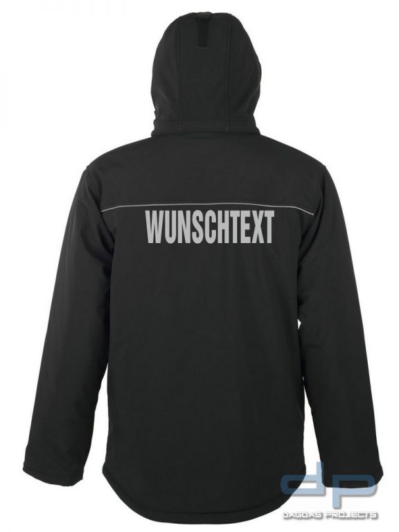 Softshelljacke Behörde 2018 in verschiedenen Farben mit Wunschaufdruck in reflex silber