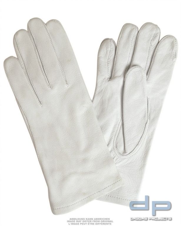 BW PARADEHANDSCHUHE LEDER WEISS GEBR. VPE 10