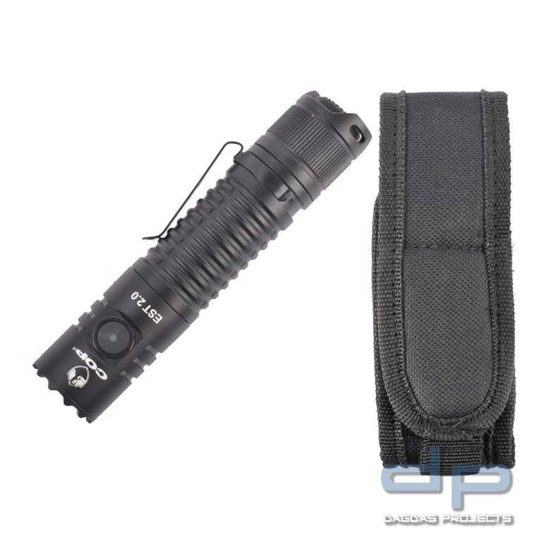 COP®/Speras -EST 2.0- Taschenlampe inkl. Akku und COP® 1407 Holster