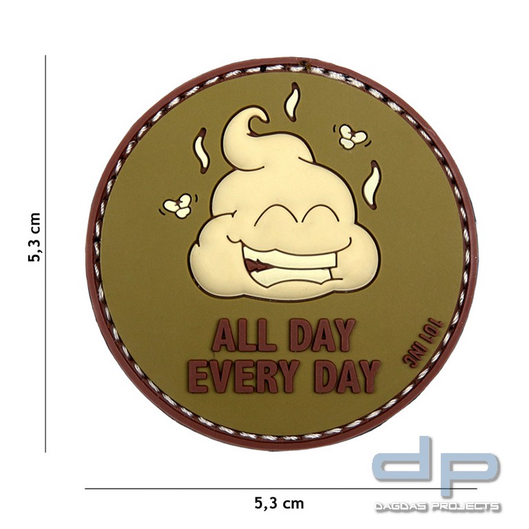 Emblem 3D PVC All Day Every Day grün/braun