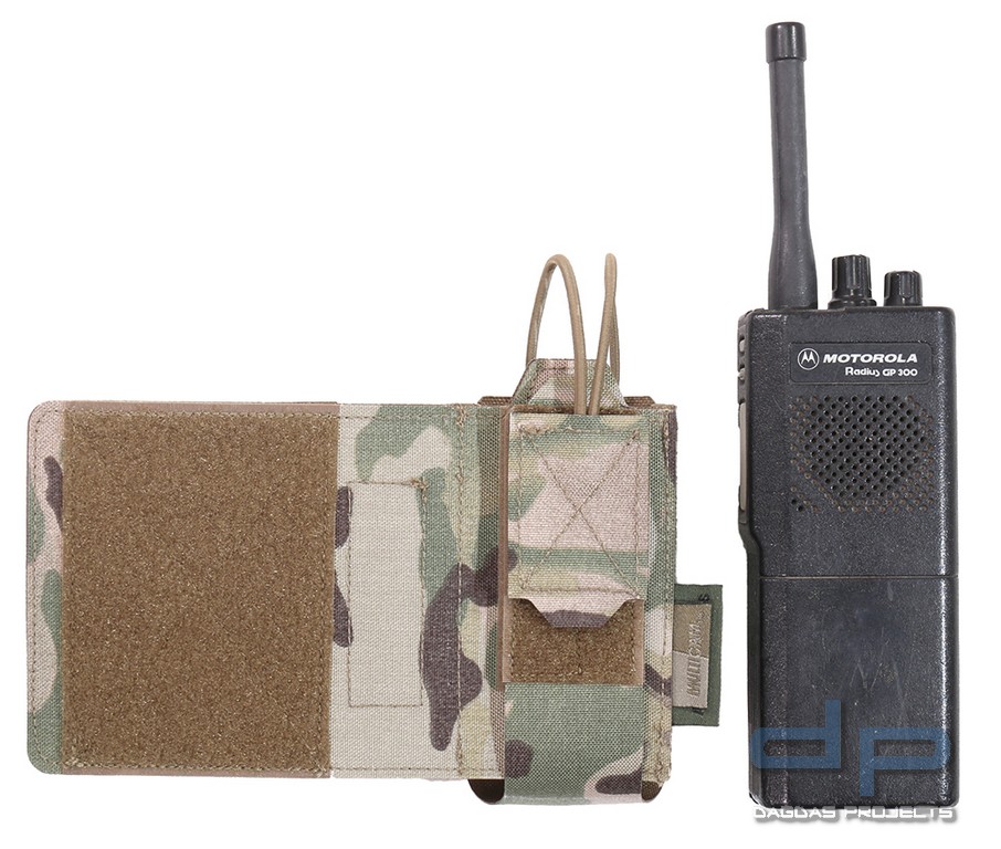 WAS Laser Cut Wing Velcro Adustable Radio Pouch (Links) Multicam