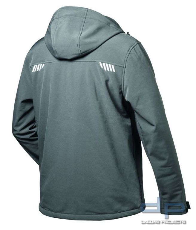 elysee® Softshell Jacke mit Fell in Grau/Schwarz