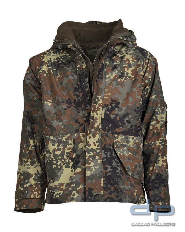 JACKE NÄSSESCHUTZ M.FLEECEJACKE FLECKTARN
