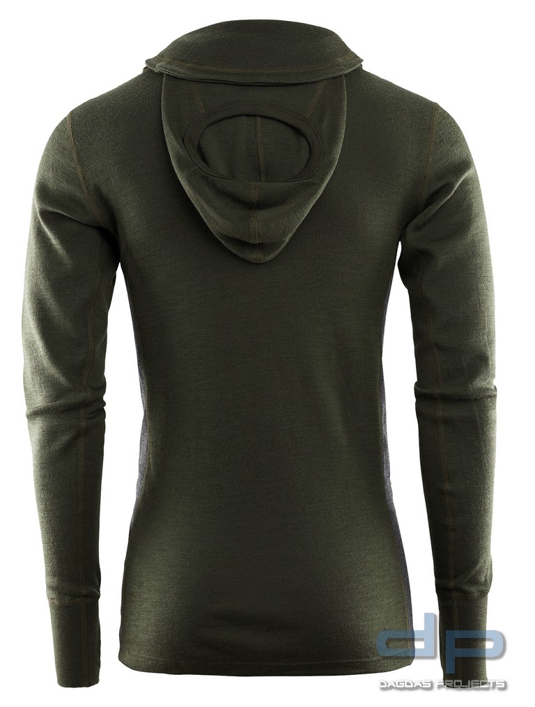 Aclima WarmWool Hood Sweater Oliv