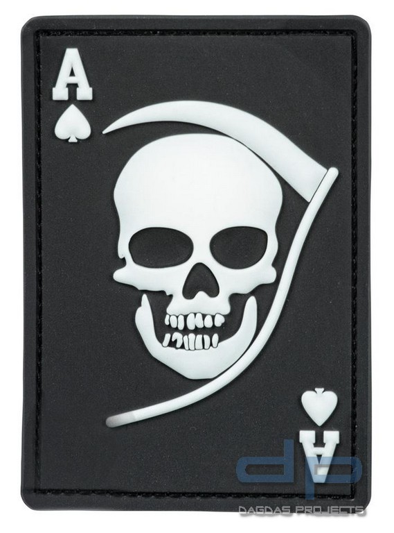 Rubber Patch Death Ace Schwarz/Weiß