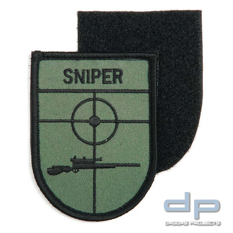 Emblem Stoff Sniper mit Klettband