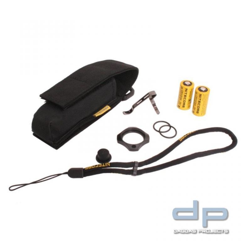 Taschenlampe NiteCore P20 arretierbarer Doppel-Schalter, schwarz
