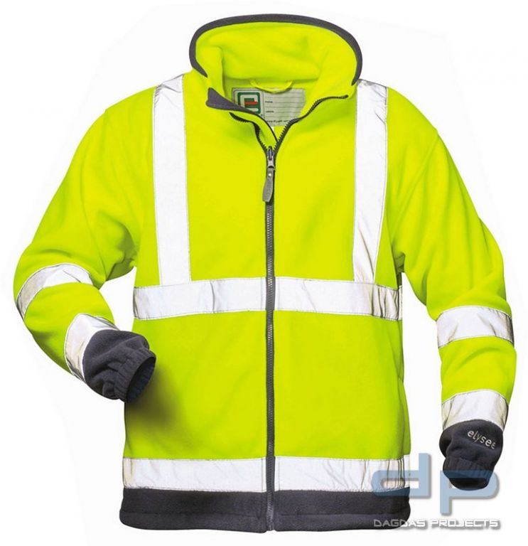 Warnschutz Fleece-Jacke Leuchtgelb