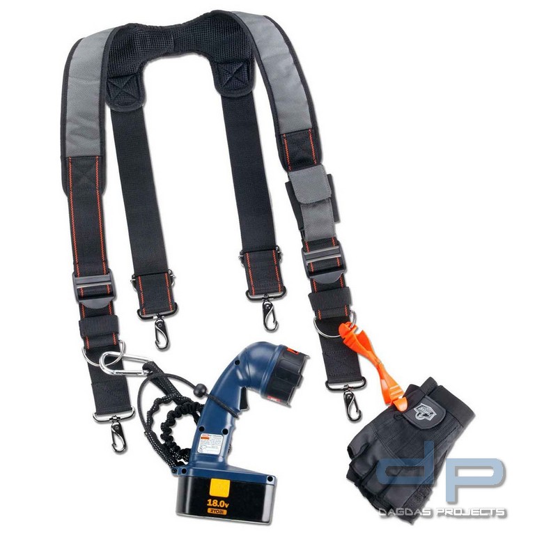 Ergodyne Werkzeughalter mit Gel-Schulterträgern, verstellbar, Arsenal 5560, grau