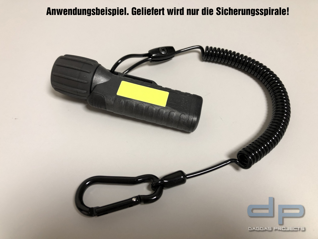 dp Sicherungsspirale zur Sicherung von Wertgegenständen schwarz